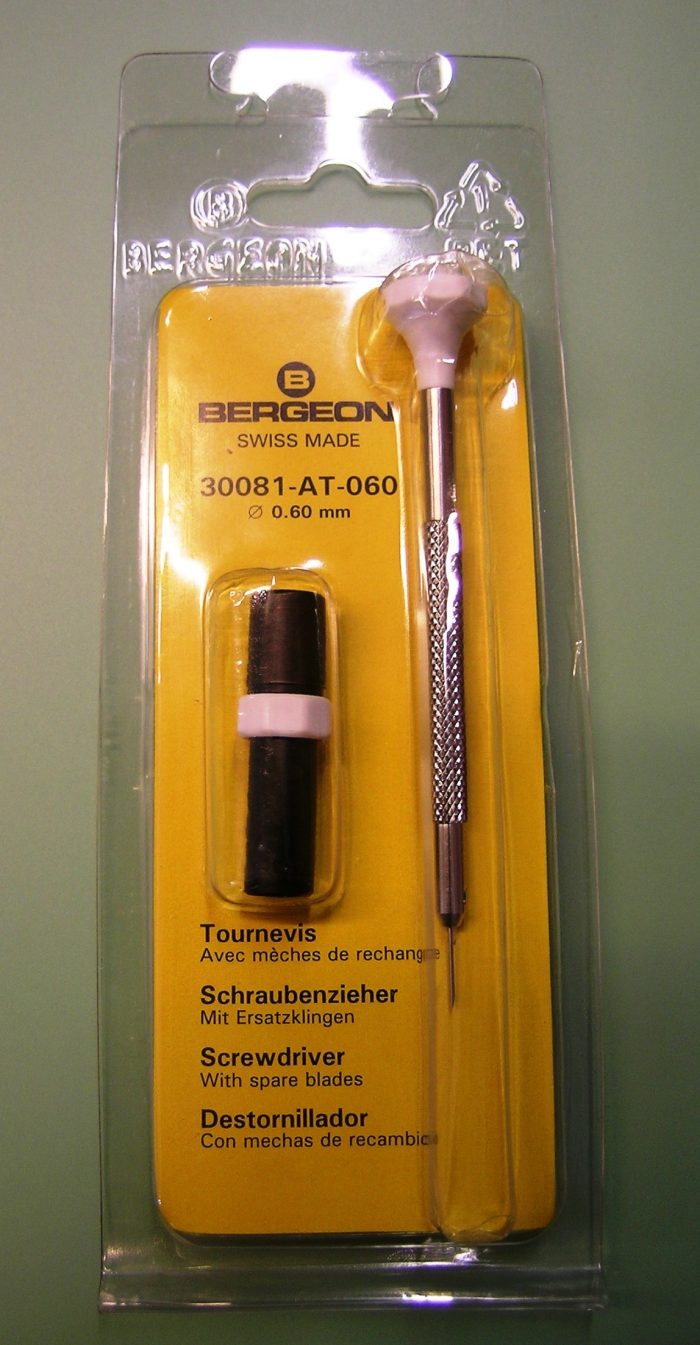 Bergeon  - Cacciavite 0,60 MM. con 2 lame di ricambio