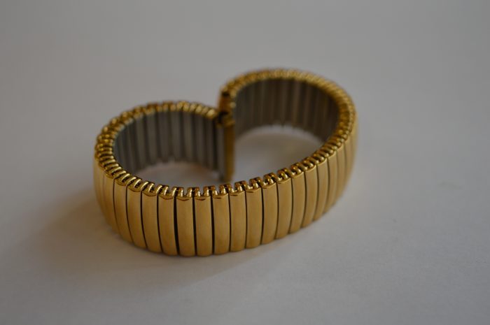 Cinturino Elastico Acciaio Dorato Giallo - Donna