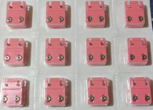 Pre-Orecchini Mini Strass Colorato Studex – Argentato