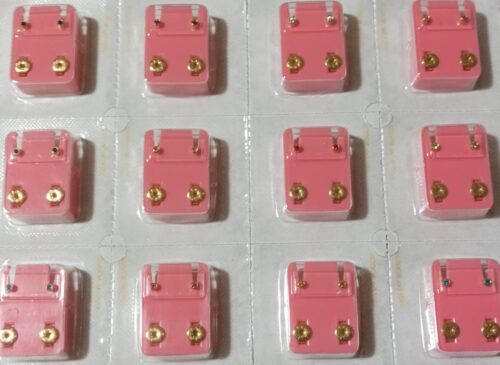 Pre-Orecchini Mini Strass Colorato Studex - Dorato